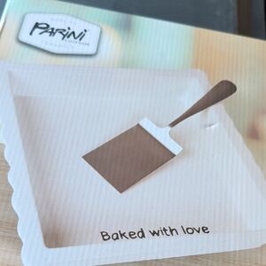 Ceramic Bakeware with Brown Spatula